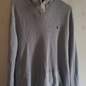 Ralph Lauren Gray Waffle Sweater Size XL.